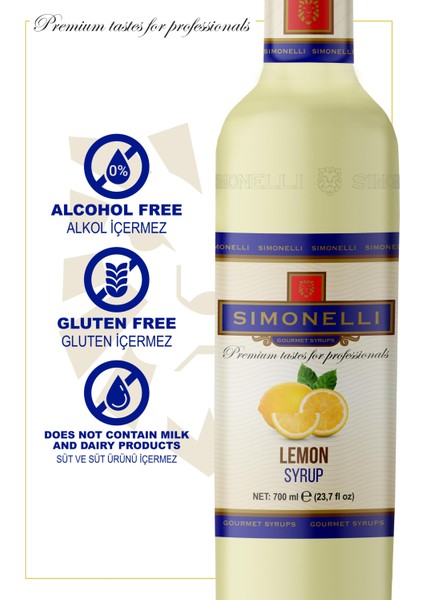 Kahve ve Kokteyl Şurubu Limon 700 ml + Pompa Simonelli fırsatları