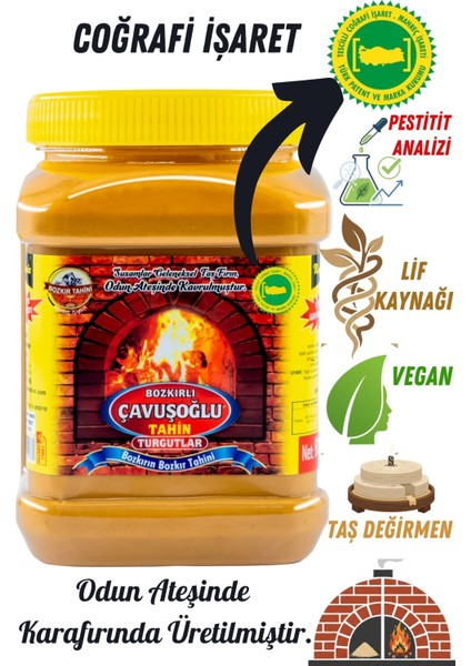 Çavuşoğlu Odun Ateşinde Kepeksiz Bozkır Tahini 930g
