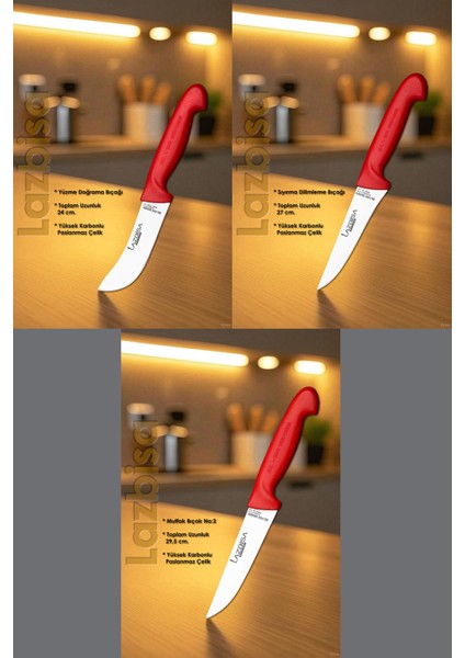 Silver Serisi Çantalı 5 Li Mutfak Bıçak Seti Gastronomi Mutfak Bıçak Seti Hds-73 modelleri