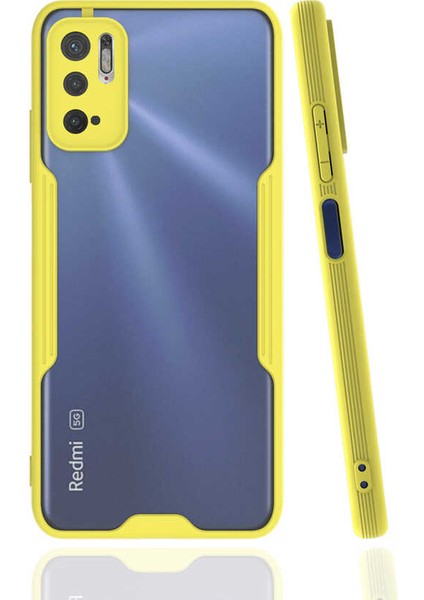Xiaomi Poco M3 Pro Kılıf Parfe Kapak-Sarı