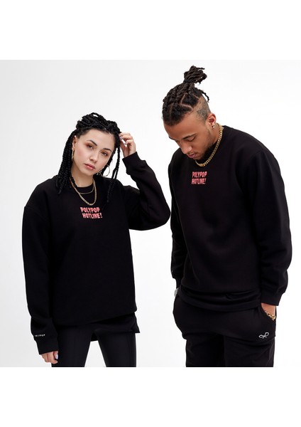 Need A Friend Siyah Regular Fit Bisiklet Yaka Sweatshirt fiyatları