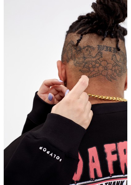 Need A Friend Siyah Regular Fit Bisiklet Yaka Sweatshirt modelleri