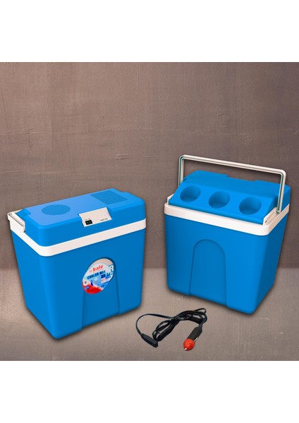 25 Litre 12V Oto Buzdolabı Termos- Portatif, Elektrikli, Oto Şarj Kablolu( 1050 Thermoelectric Cooler 12V.)
