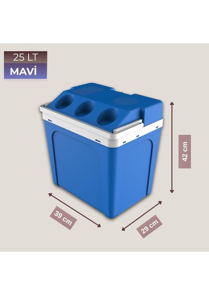 25 Litre 12V Oto Buzdolabı Termos- Portatif, Elektrikli, Oto Şarj Kablolu( 1050 Thermoelectric Cooler 12V.) fiyatları