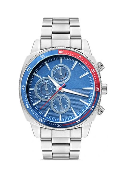 Erkek Kol Saati Gümüş Kordon (Mavi Kadran) fiyatları