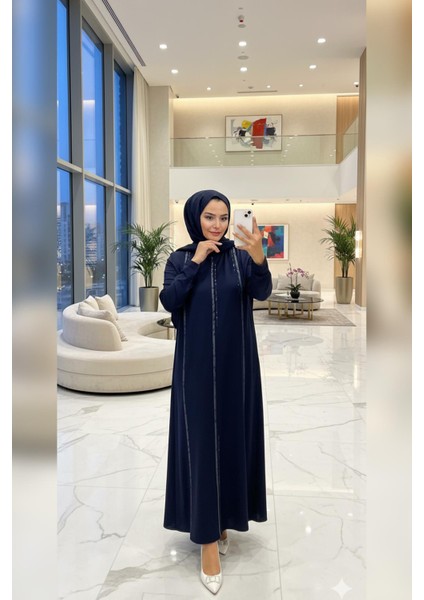 Elele Kadın Livia Büyük Beden Nervürlü Boydan Lacivert Elbise fiyatları