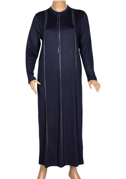 Elele Kadın Livia Büyük Beden Nervürlü Boydan Lacivert Elbise modelleri