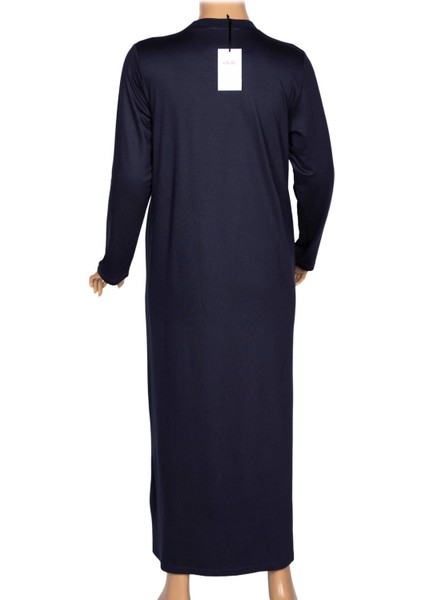 Elele Kadın Livia Büyük Beden Nervürlü Boydan Lacivert Elbise indirimleri