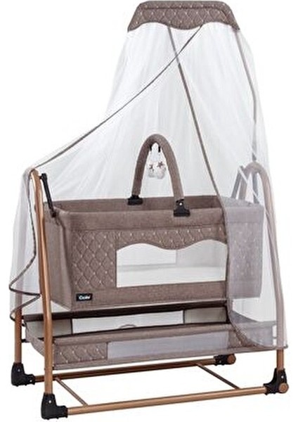 C-1100 Gold Plus Lüks Tüllü Katlanabilir Beşik