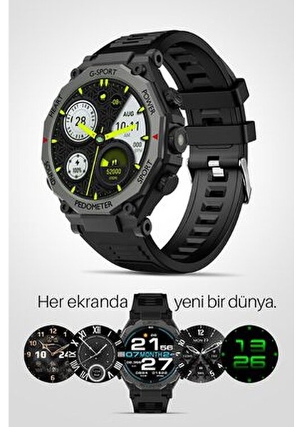 9924 Akıllı Saat / Sesli Görüşme / 1.52" Ekran / Uyku Izleme / Titreşim / Kalp Ritm Ölçme /adımsayar indirimleri