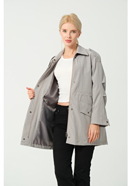 Kadın Mont Likralı Beli Ayarlanabilir Kadın Mont