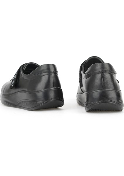 , Kadın Hakiki Deri Konfor Ayakkabı 15355Z2417 Siyah modelleri