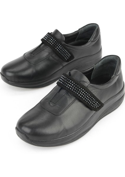 , Kadın Hakiki Deri Konfor Ayakkabı 15355Z2417 Siyah indirimleri