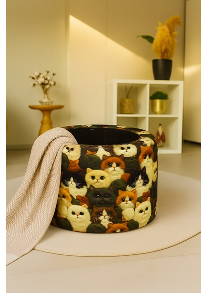 Pufkap Dekoratif rahat ve konforlu puf - ked, figürlü/desenli - sandıklı - yuvarlak puf - çok amaçlı kullanım - modern bench fiyatları