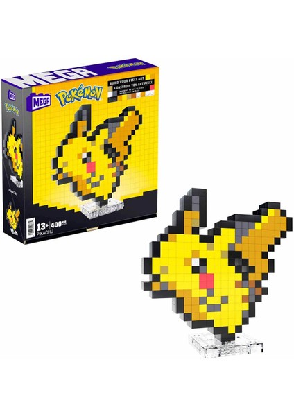 Mega Pokemon Pikachu Pixel Sanatı Yapım Seti 400 Parça HTH74