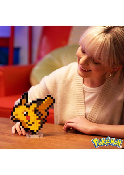 Mega Pokemon Pikachu Pixel Sanatı Yapım Seti 400 Parça HTH74 fiyatları