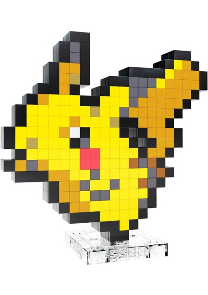Mega Pokemon Pikachu Pixel Sanatı Yapım Seti 400 Parça HTH74 modelleri