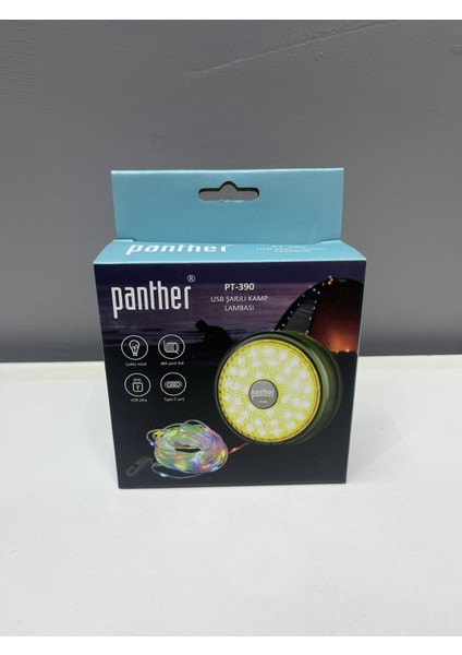 Şarjlı 10 Metre Şerit LED Kamp Lambası PT-390