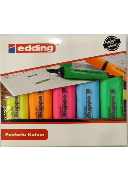 Edding 5 Li Fosforlu Kalem Seti AD73066