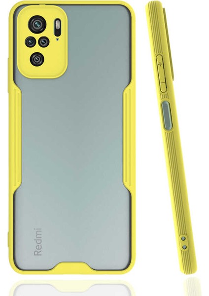 Xiaomi Poco M5S Kılıf Parfe Kapak-Sarı