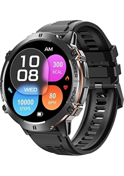 Harvox X2 Pro Tank Saat Bildirimleri Görme Iphone ve Android Uyumlu 100GÜN Şarj Akıllı Saat