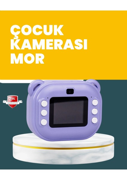 Buğz Çocuklar Için Şipşak Baskı Kamera – 18 Efektli, Oyun ve Müzik Özellikli