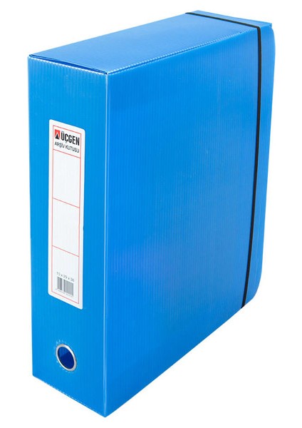 Üçgen Proje Kutusu ( 50 Adet )Plastik Lastikli Battal 29X36X10 Mavi fiyatları