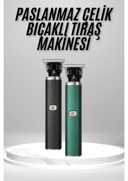 Tıraş Makinesi Profesyonel Paslanmaz Çelik T-Bıçak Saç Sakal Ense Vücut