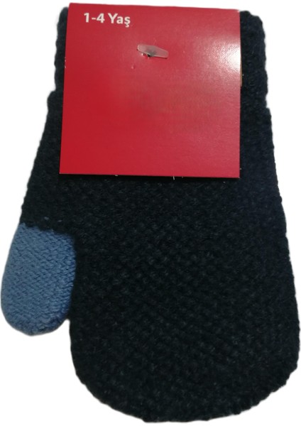 Erkek Bebe Örme Tek Parmaklı Eldiven 1-4 Yaş