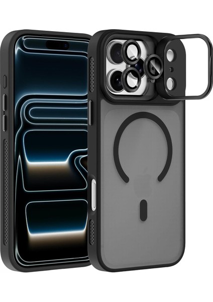 Apple Iphone 17 Pro Uyumlu Metal Standlı Tuşlu Mat Lens Hediyeli Nevada Case Telefon Kılıfı fiyatları