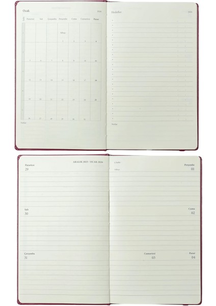 Classic 2026 Haftalık Ajanda 13X21 Cm.sert Kapak. Ivory 80 GR.144 Sayfa. Cepli. Lastikli.lila