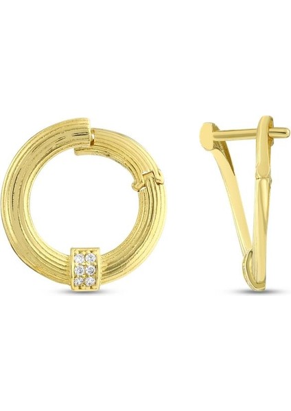 Tasarım Altın Küpe - 14K