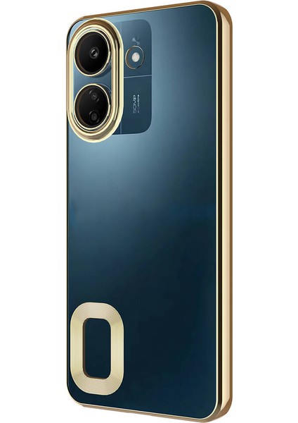 Xiaomi Redmi 13C Kılıf Kamera Korumalı Logo Gösteren Omega Kapak-Rose Gold fırsatları