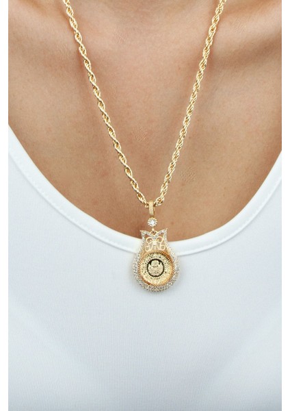 Lale Figür Çeyrekli Burgu Zincir Gold Kolye fiyatları