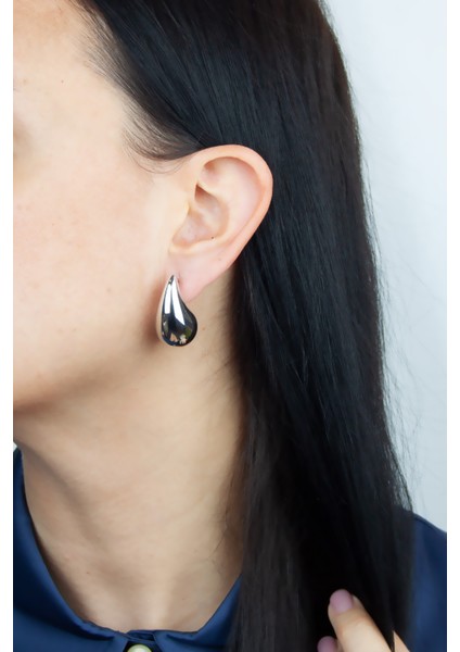 Su Damlası Gümüş Küpe