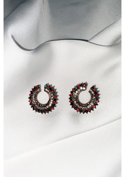 Renkli Taşlı Halka Küpe fiyatları