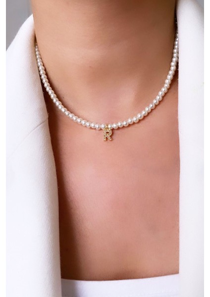 Inci Harf Kolye R Harfi