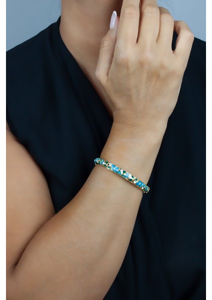 Mine Kaplı Klipsli Bileklik