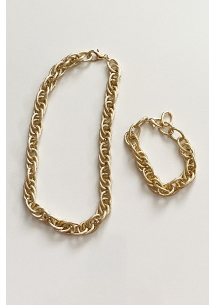 Işıltılı Zincir Kolye Bileklik Set modelleri