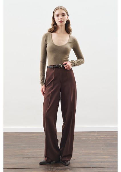 Eskitme Efektli Deri Kemer Kahverengi fiyatları