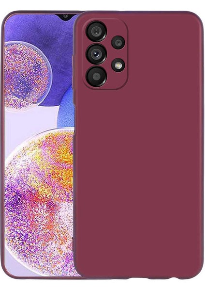 Galaxy A23 Kılıf Premier Silikon Kapak-Mürdüm
