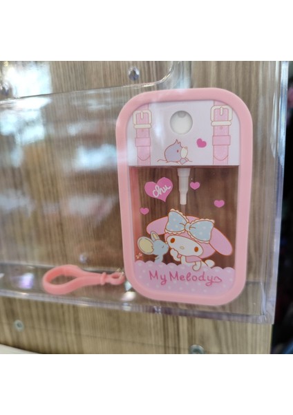 My Melody Figürlü Silikon Korumalı Plastik Parfüm/kolonya Şişesi Pembe1