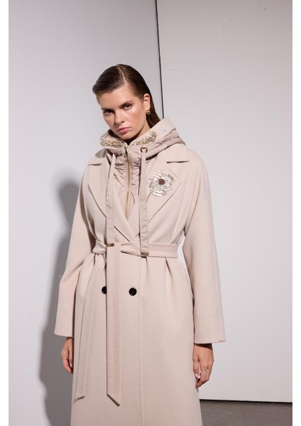 5018 Luce Uzun Kaşe Kaban modelleri