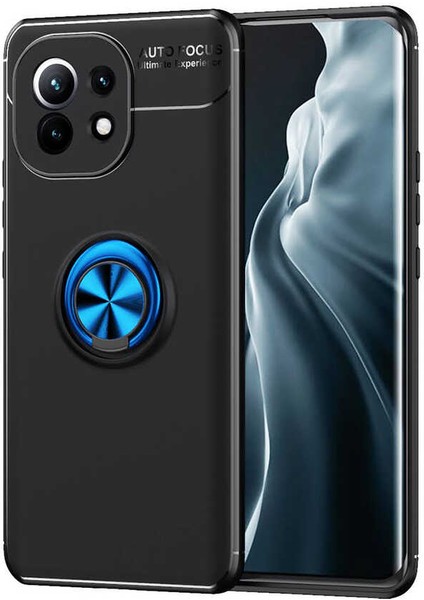 Xiaomi Mi 11 Kılıf Ravel Silikon Kapak-Siyah-Mavi