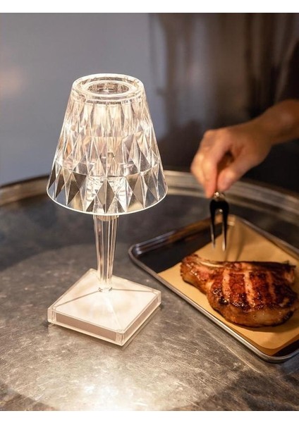 Kristal Dokunmatik Masa Lambası 3 Renk Modlu Yatak Odası Yemek Masası Için Şık Aydınlatma fırsatları