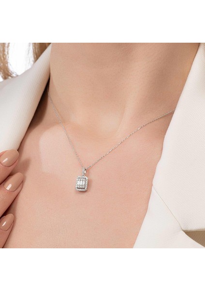 0,40 Karat Baget Pırlanta Kolye fiyatları