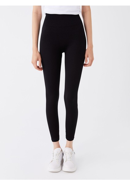 Yeni Sezon Beli Lastikli Düz Seamless Kadın Tayt modelleri