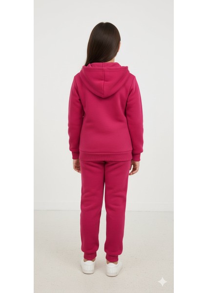 3 Iplik Şardonlu Kapüşonlu Eşofman Takımı 2'li I Çocuk Takım Cepli Kapüşonlu I Fermuarlı Takım indirimleri