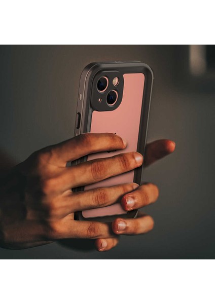 Spia Zore Apple iPhone 13 Mini Uyumlu 1-1 Su Geçirmez Kılıf-Siyah indirimleri