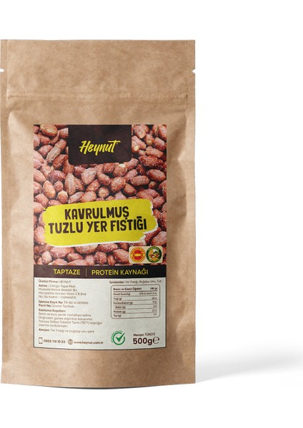 Kavrulmuş Tuzlu Fıstık 500 gr fiyatları